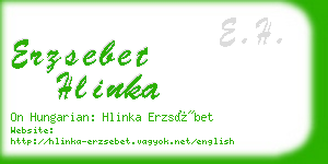erzsebet hlinka business card